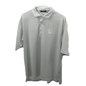 Byron Nelson Men's Gray/White Polo Dri Way Golf Shirt Size Medium